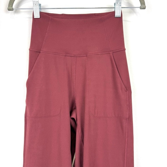 Lululemon Align Super High Rise Wide Leg Crop 23" Yoga Pants Mulled Wine Sz 2 - Picture 5 of 16